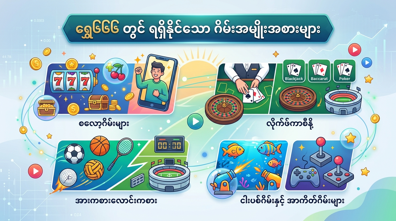 Shwe666 Myanmar အွန်လိုင်းကာစီနို မိတ်ဆက်