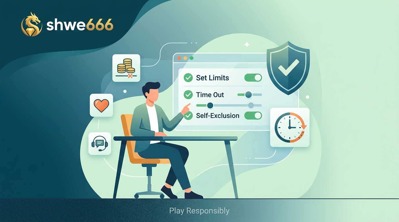 Shwe666 Online Casino တွင် တာဝန်ယူမှုရှိသော လောင်းကစား