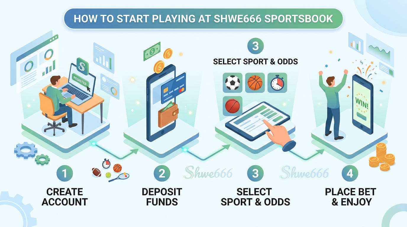 Shwe666 sportsbook တွင် စတင်လည်ပတ်နည်း